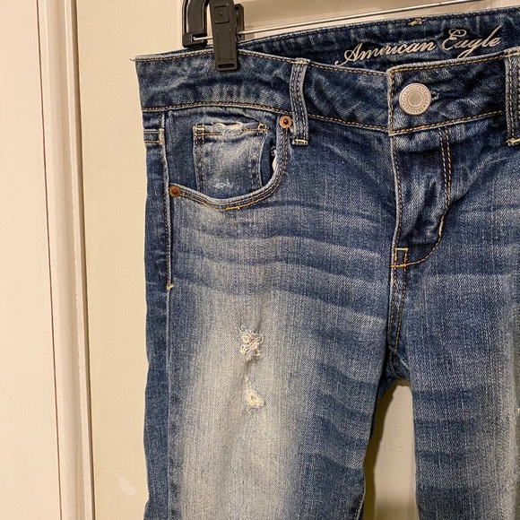 AEO medium wash distressed stretch skinny jean - Picture 2 of 5